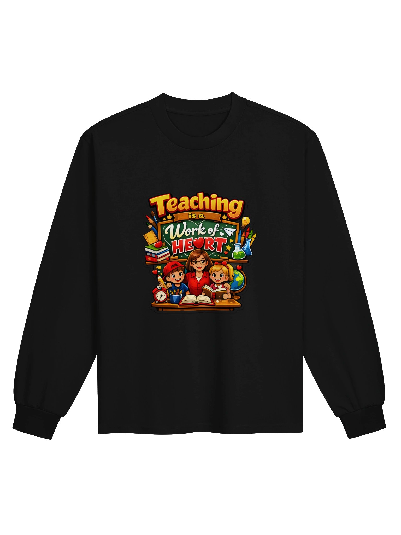 Teaching is a Work of Heart Teacher Poster Tee product image (1)