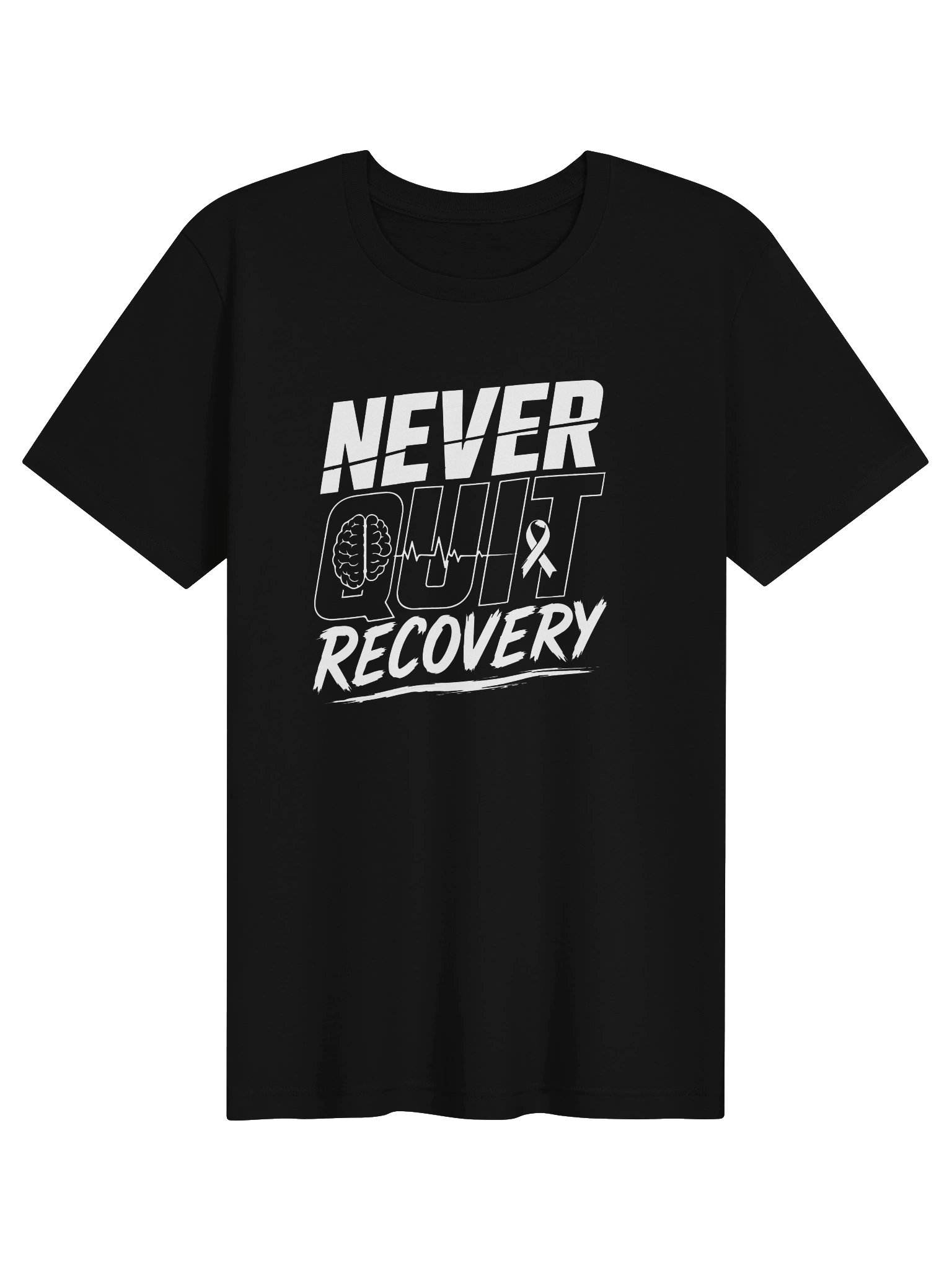 Never Quit Recovery Stroke Survivor T-Shirt product image (8)