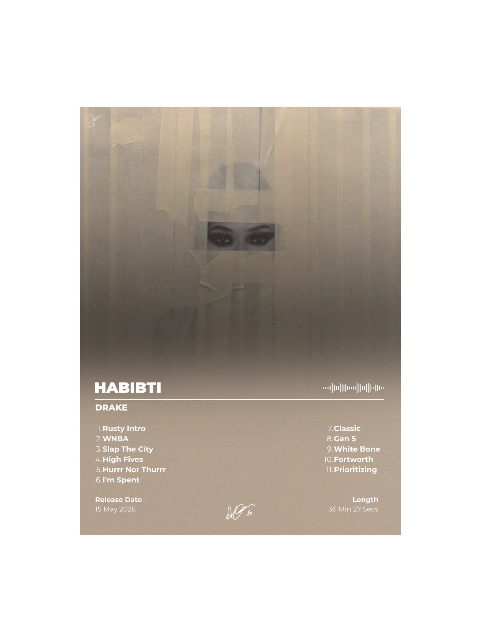 HABIBTI Drake Album Poster product image (1)