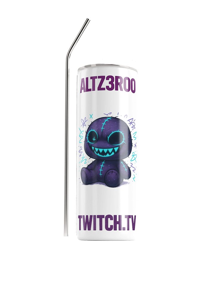 Void X‑Stitch Plush — White Stainless Steel Tumbler product image (1)