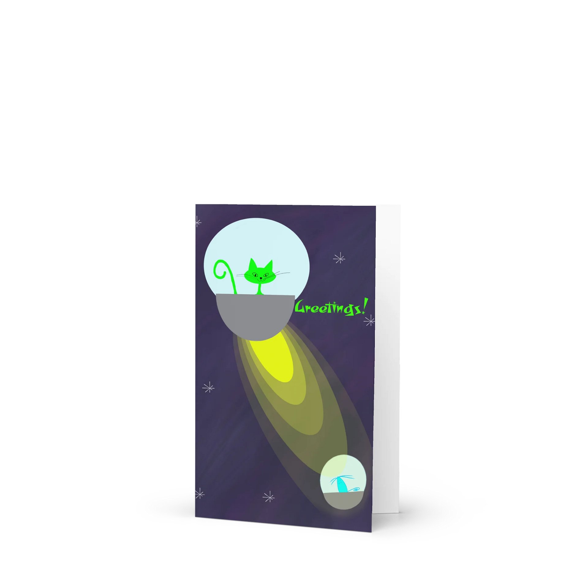 Alien Cat and Mouse Card product image (1)