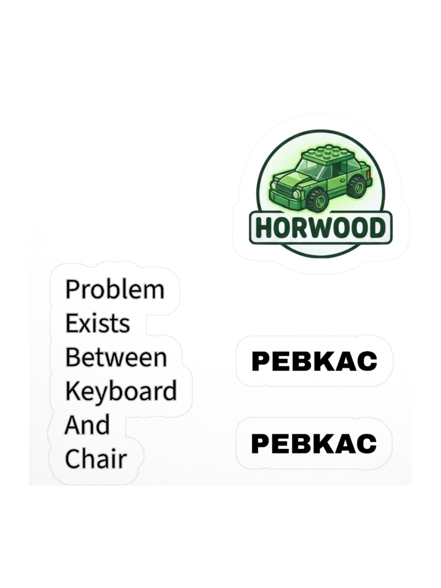 Horwood PEBKAC Stickers product image (1)
