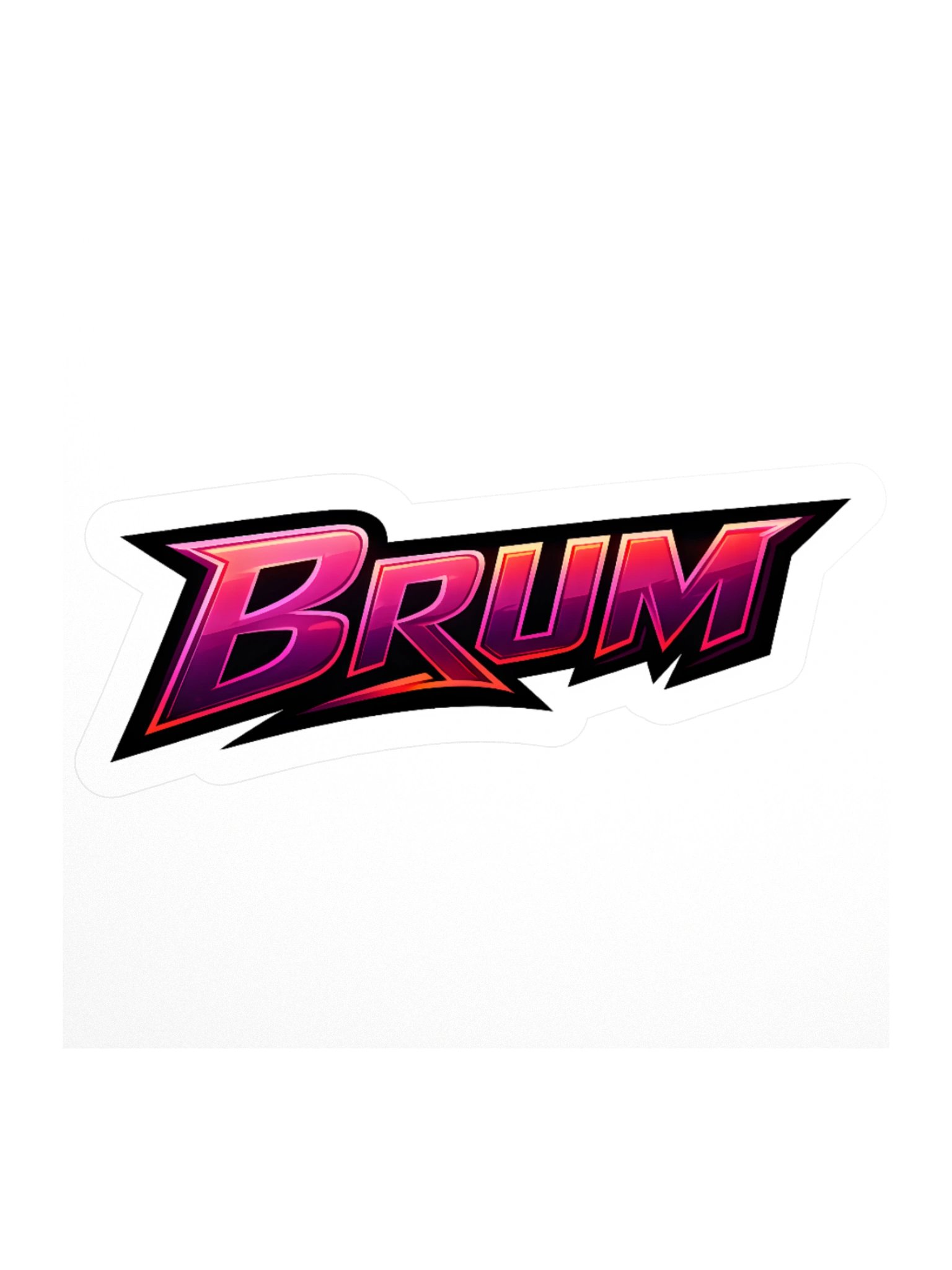 BRUM Neon Kiss Cut Sticker product image (1)