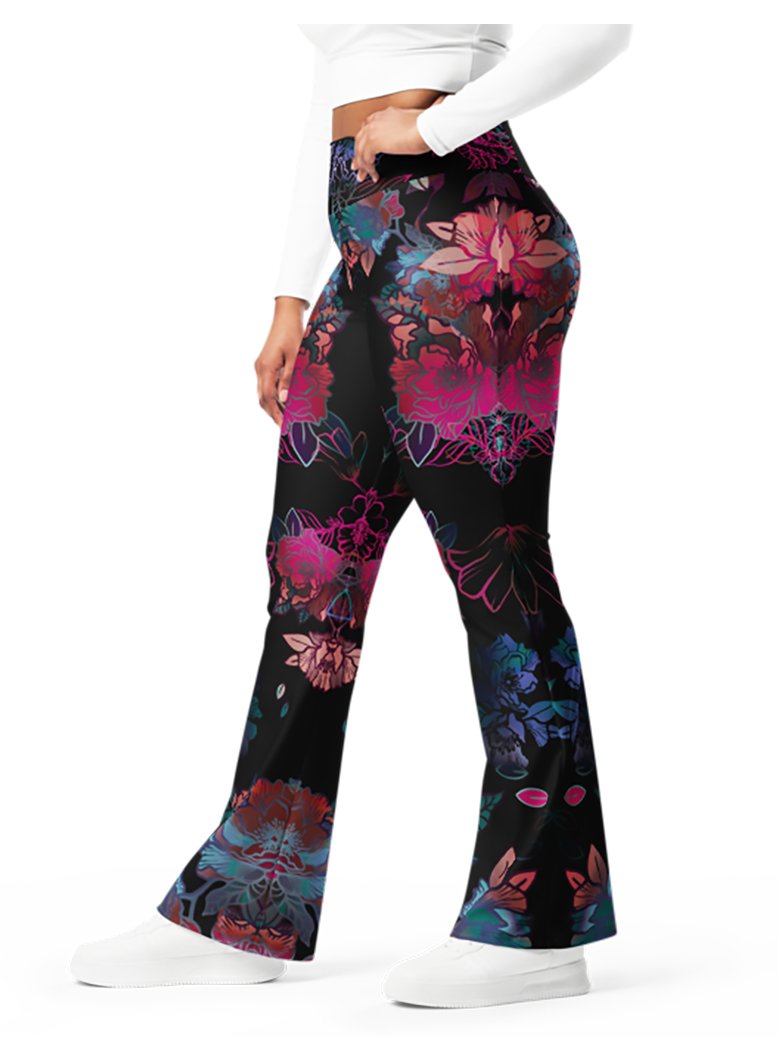 Black lace-flare leggings product image (8)