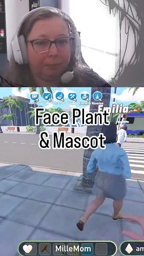 Random face plants and getting our mascot! #WaterparkSimulator #funny