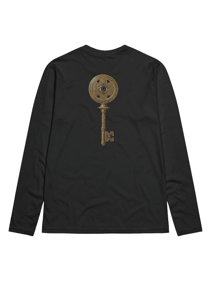 The Gatekeeper’s Key – Black Continuum Edition (Front & Back Print) | Premium Fitted Long Sleeve product image (2)
