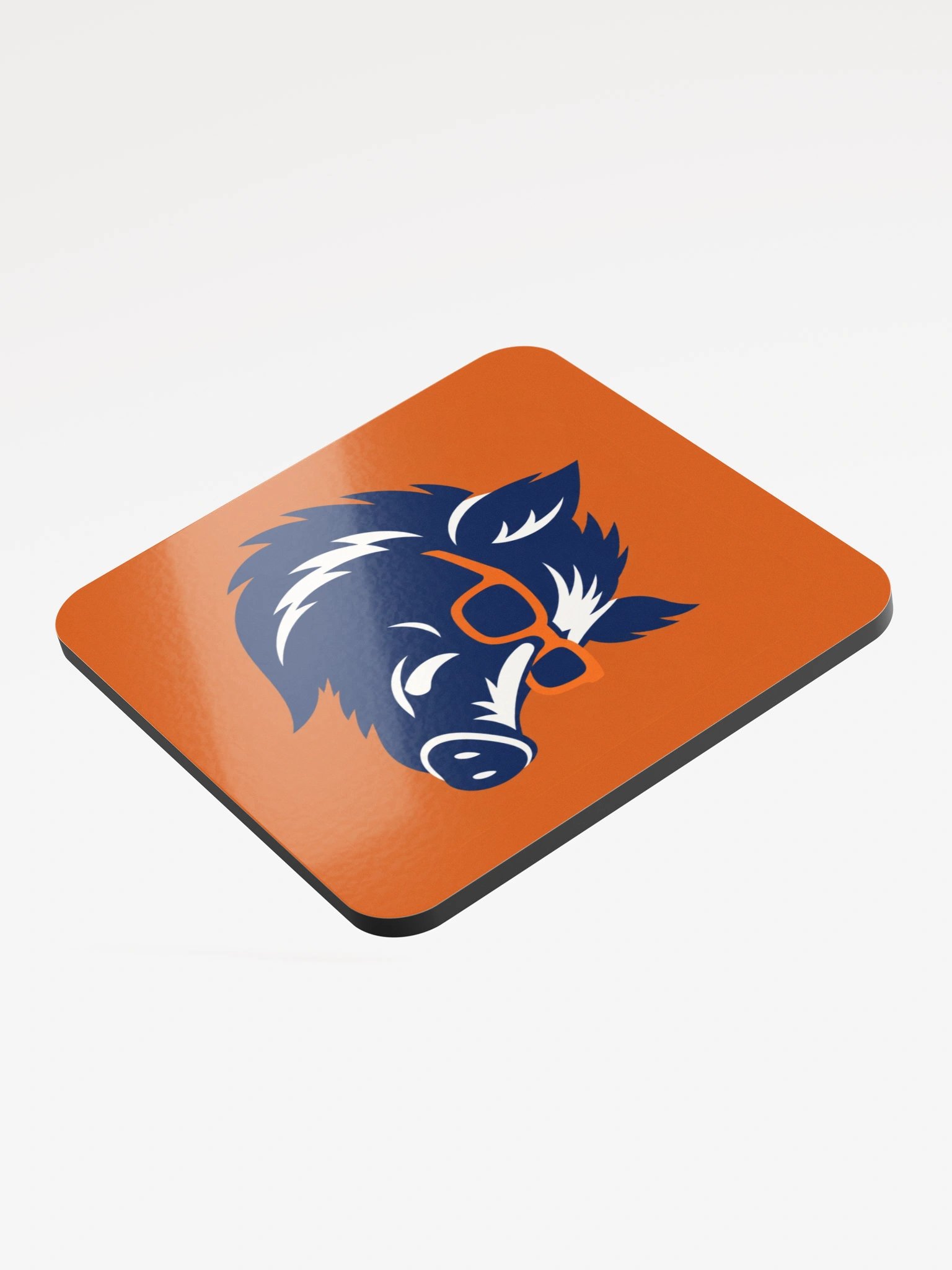 Curious Hog Orange Cork Coaster product image (3)