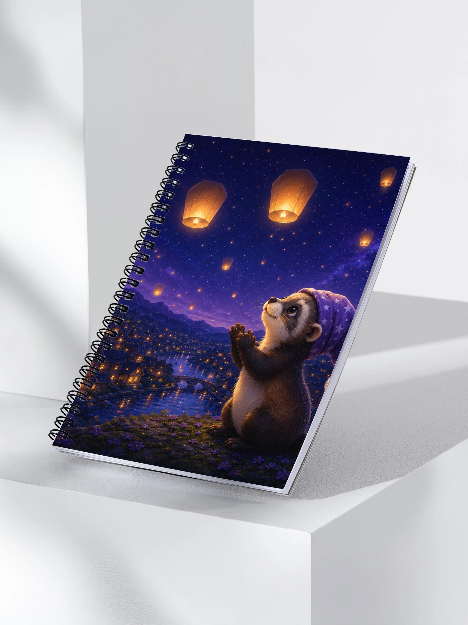 Lantern Wishes Spiral Notebook | Dreamy Ferret Journal product image (3)