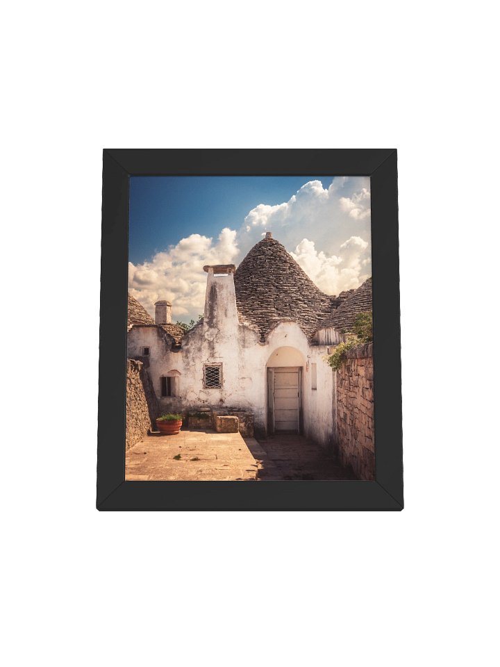 Trulli Under the Afternoon Sky, Alberobello, Italy Framed Matte Poster product image (1)