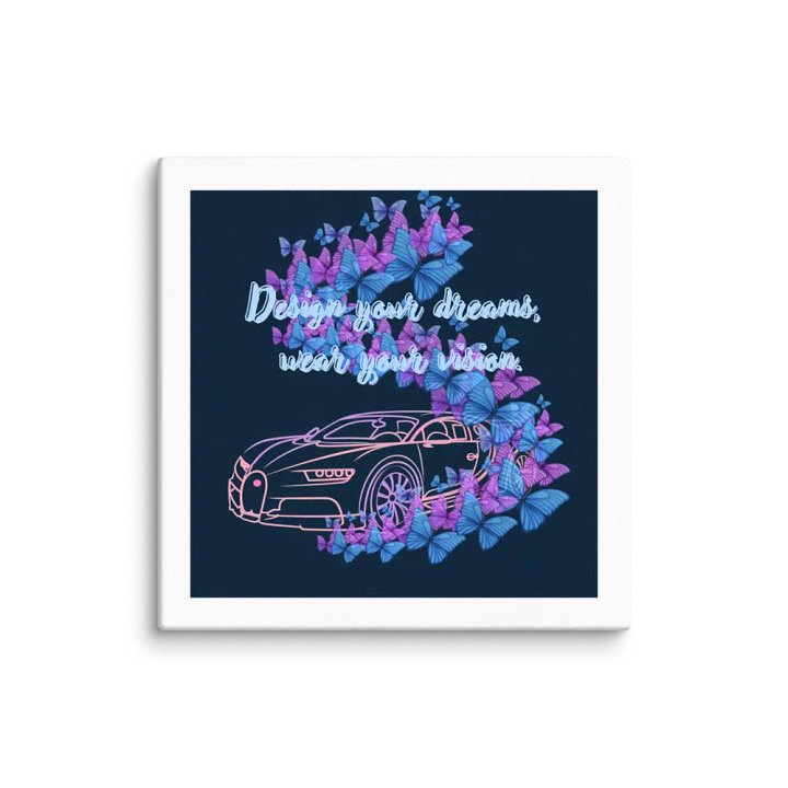 Neon Car with Blue and Purple Butterflies product image (4)
