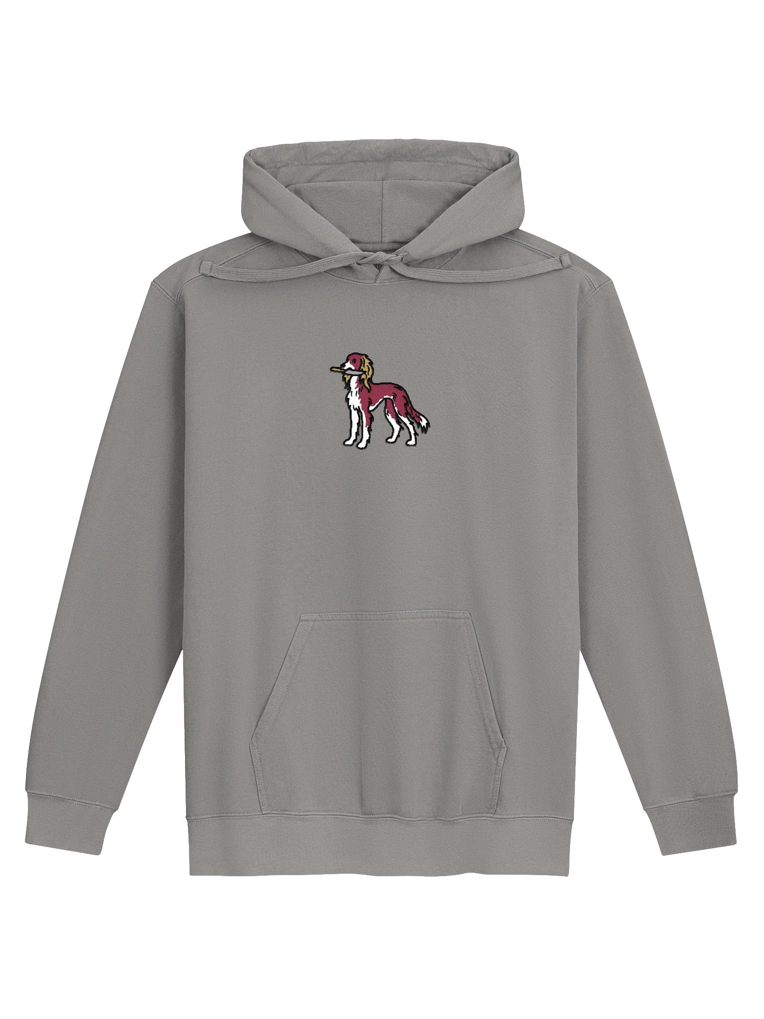 Funny Chibi-Style Saluki(Red & White) Embroidered Premium Hoodie product image (33)