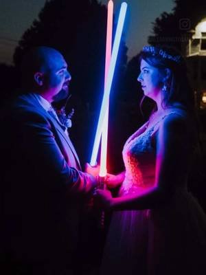 Marry a nerd so you can do this!! #wedding #starwars #couplegoals 
