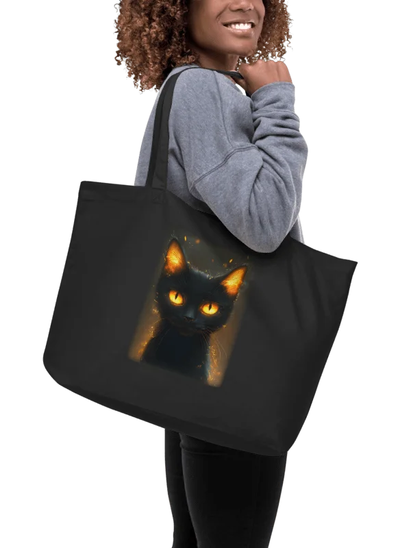 Shoulder bag with fire eyed cat product image (3)