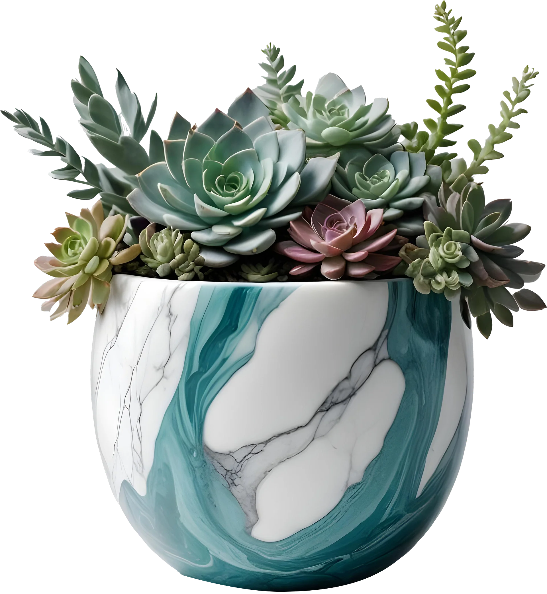 Ocean Serenity Bowl – Eternal Marble Coastal PNG product image (1)