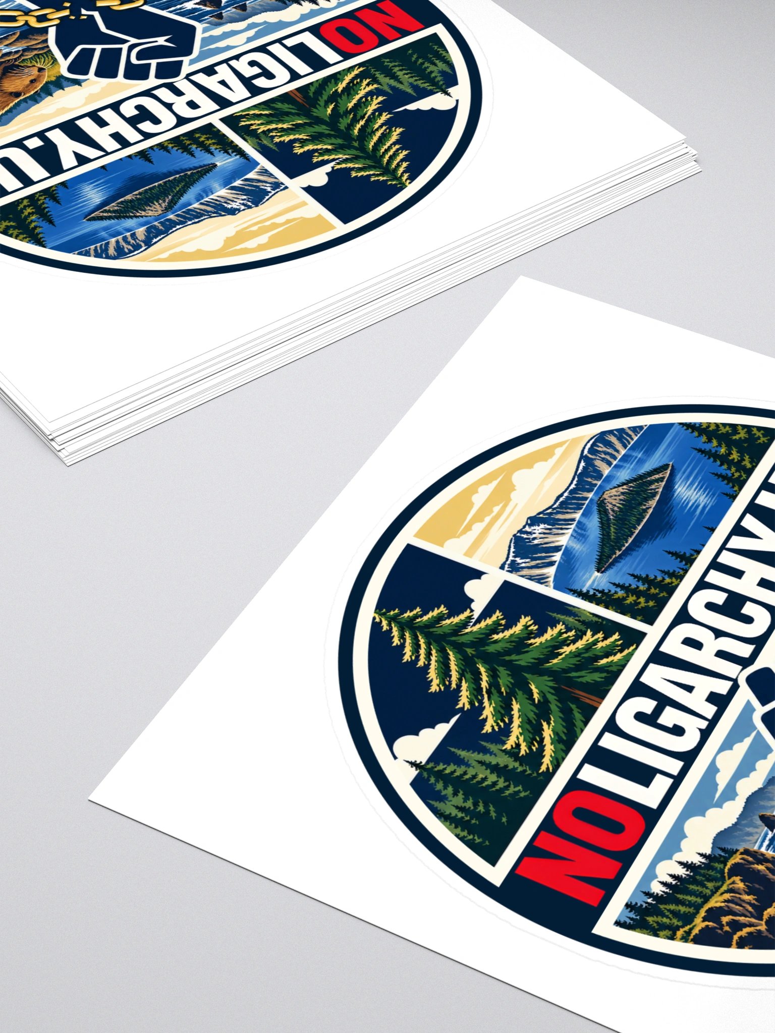 Oregon NOLIGARCHY.US sticker product image (4)