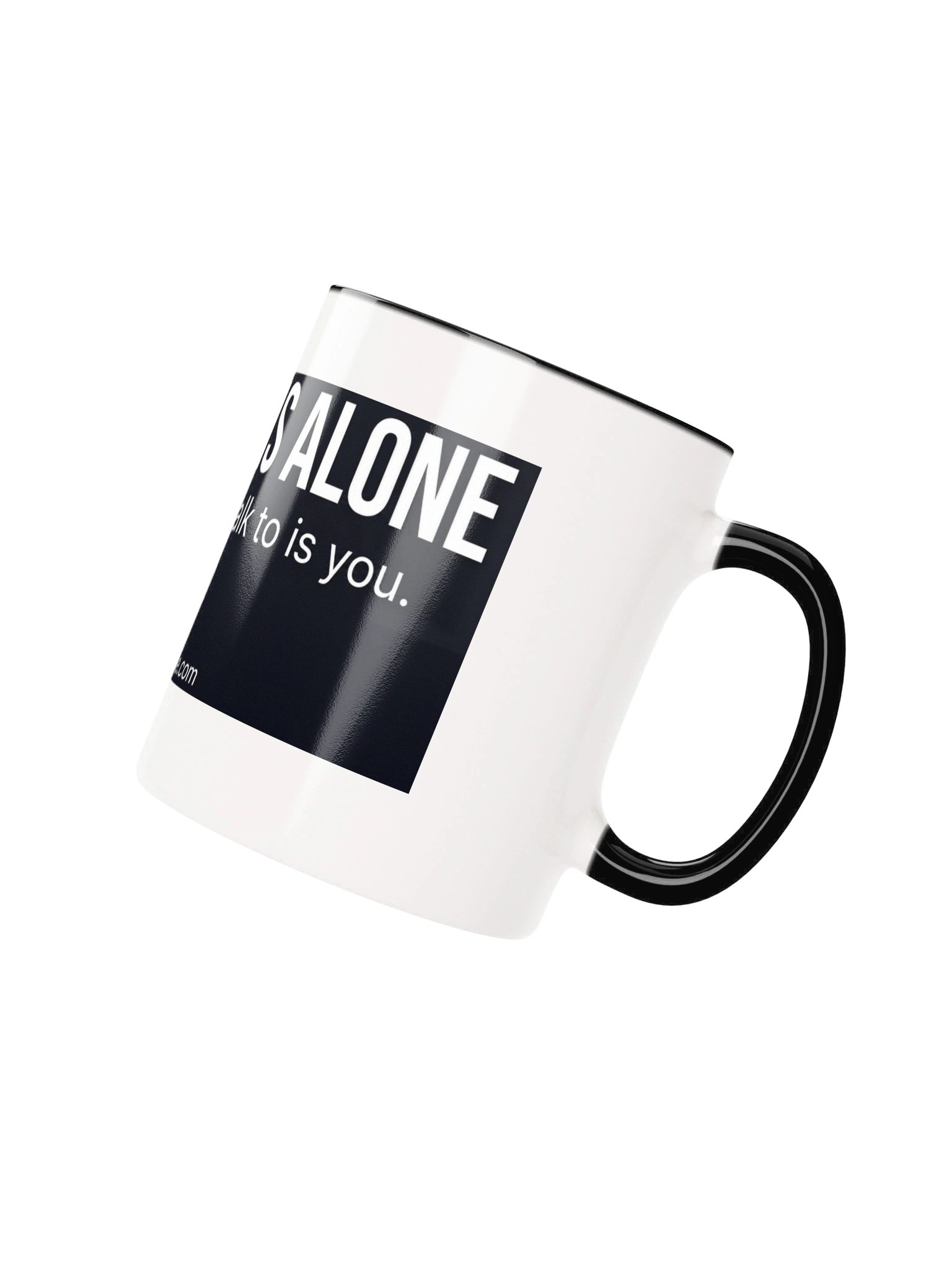 She Listens Alone White Glossy Mug product image (2)