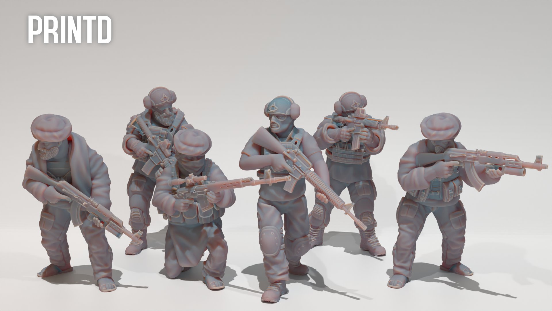 OPFOR Taliban Team - Modern Warfare Wargame Hobby Resin Scale Models product image (2)