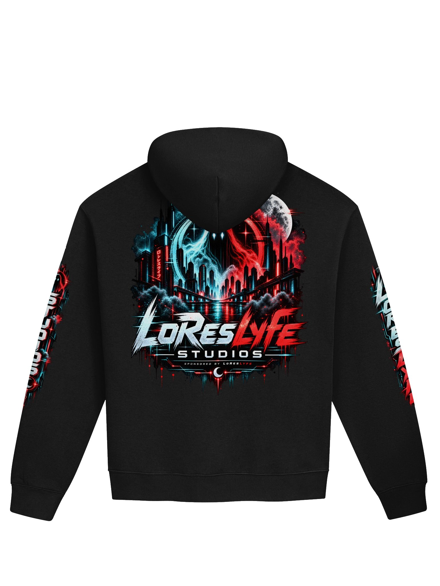 LoResLyfe Studios | Cyber Noir Premium Hoodie product image (2)