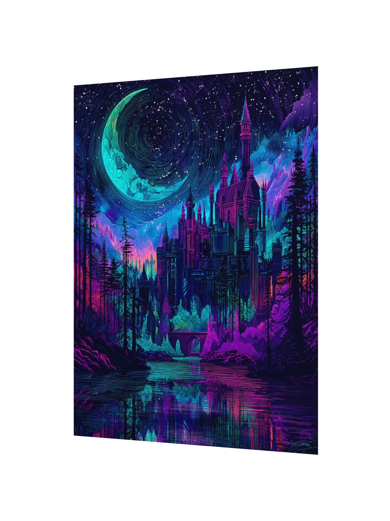 Crescent Castle Art Print — Turquoise Crescent Castle product image (6)