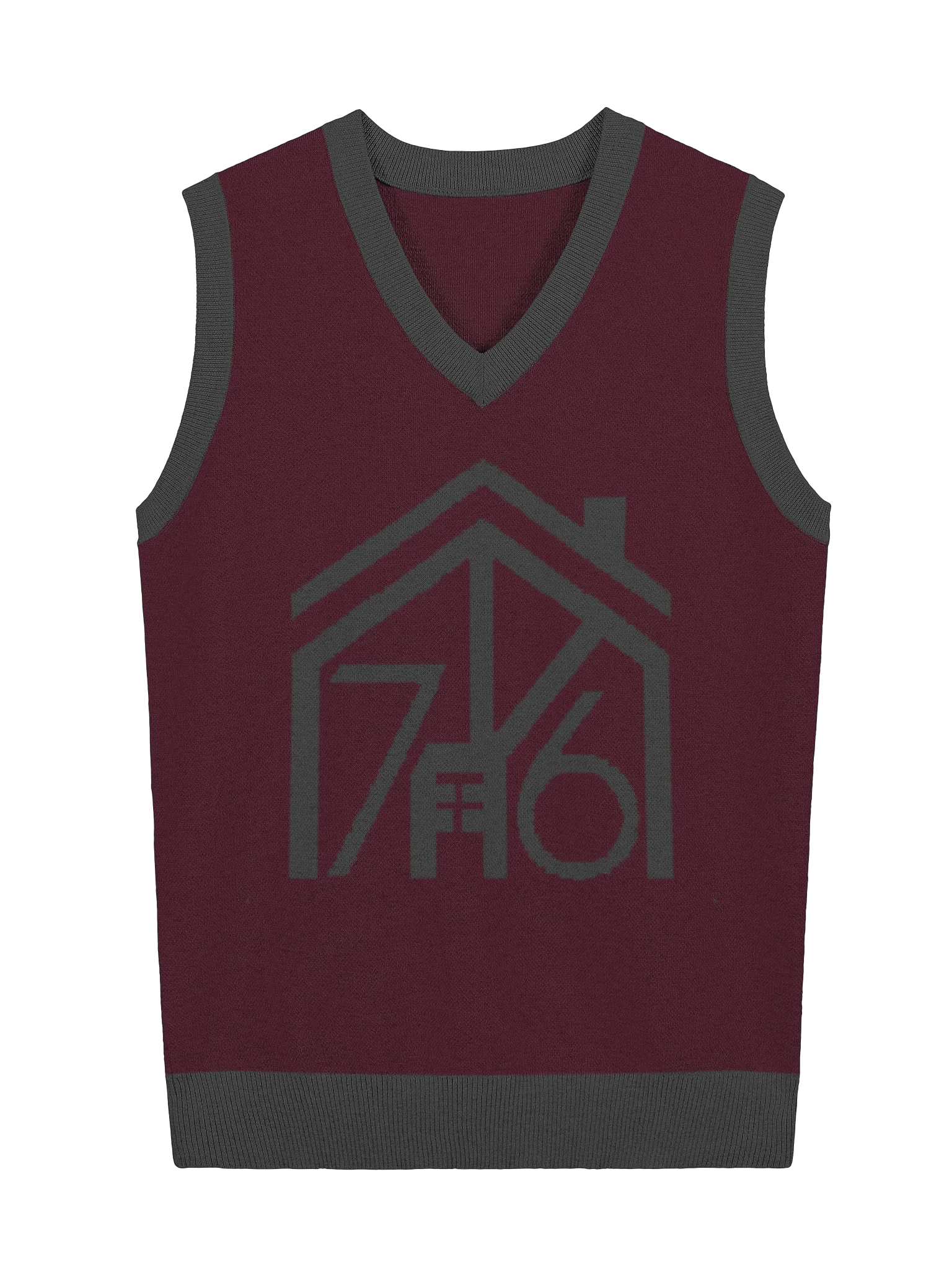 House 746 Luxury Knit Vest - Burgundy product image (1)