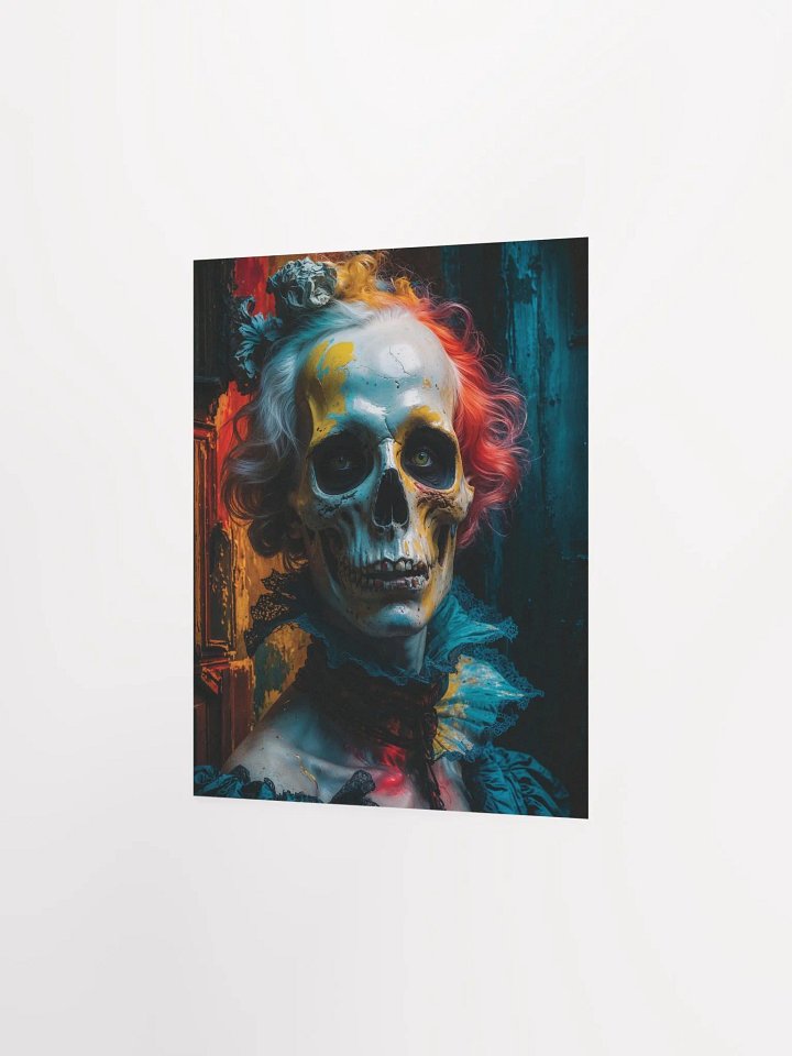 Curly-Haired Skull Print Poster product image (10)