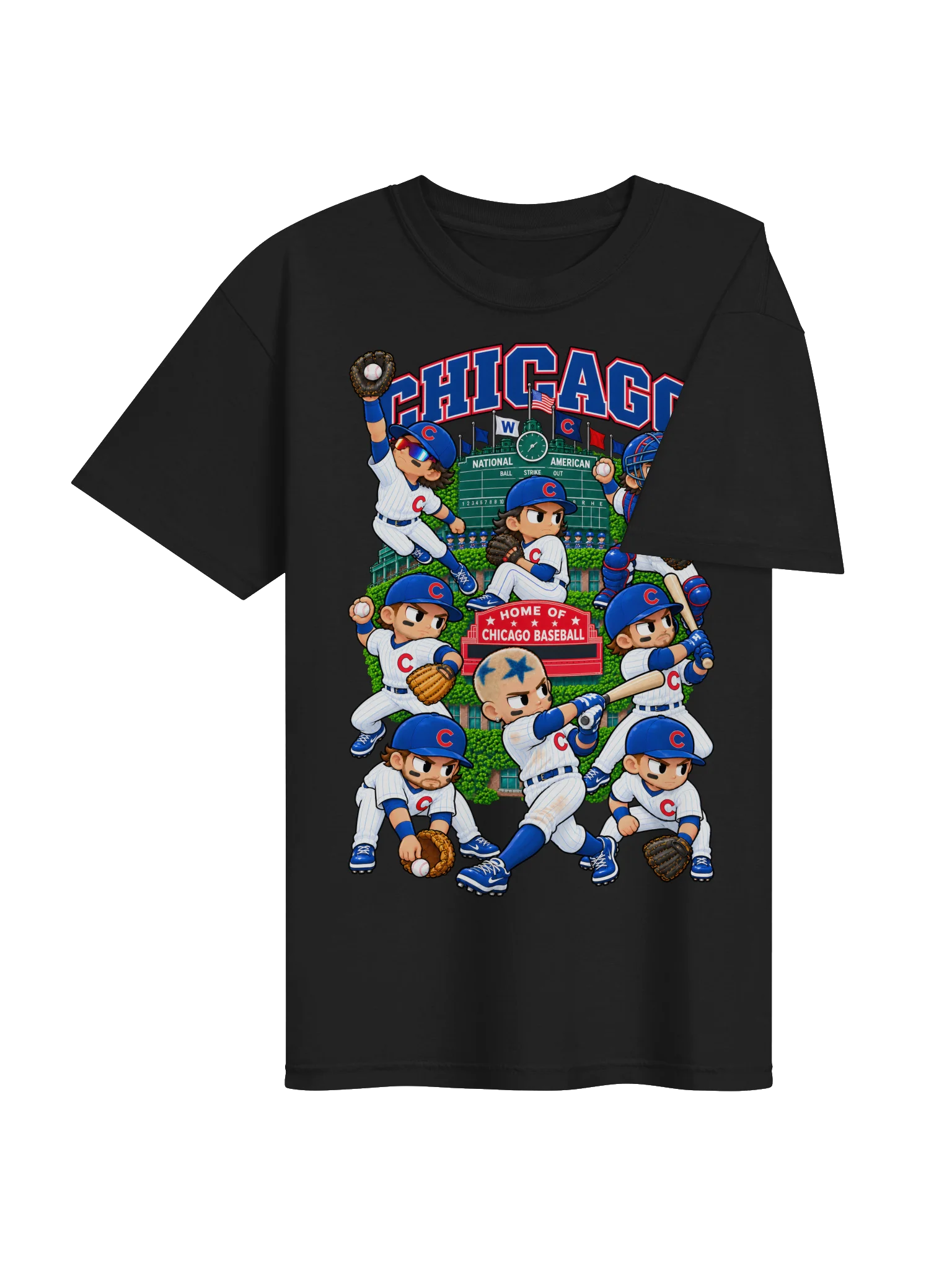 Chicago Northside Baseball Animated Player T-Shirt product image (4)