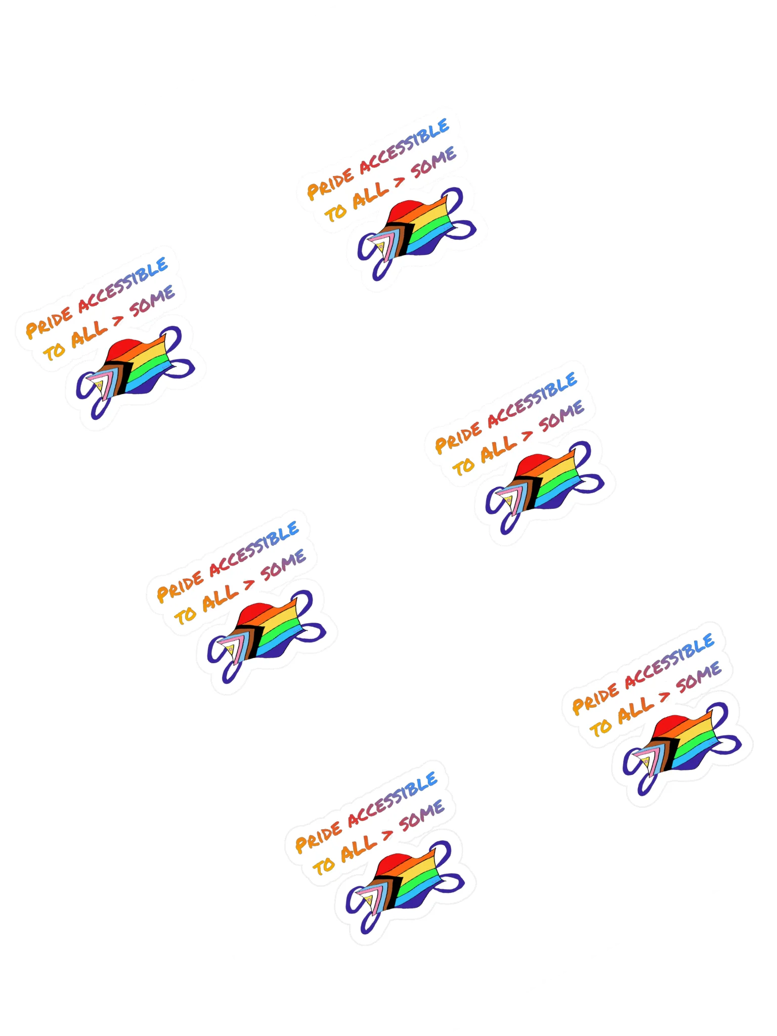 Pride Accessible to ALL > Some sticker pack product image (1)