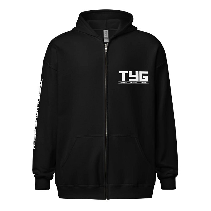 TYG Logo Zip Hoodie (White Logo) product image (1)