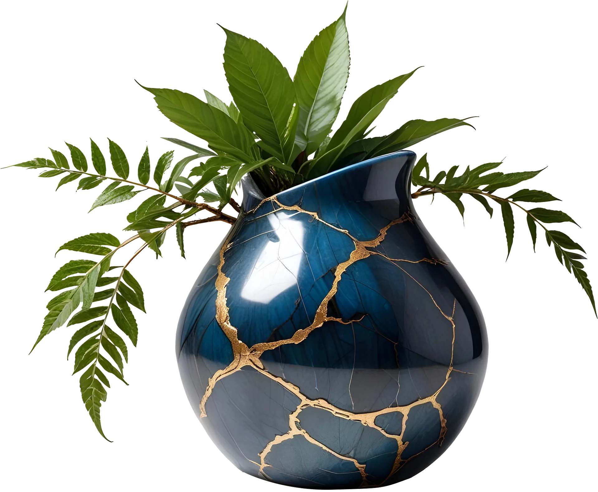 Elegant Kintsugi-Style Vase PNG product image (1)