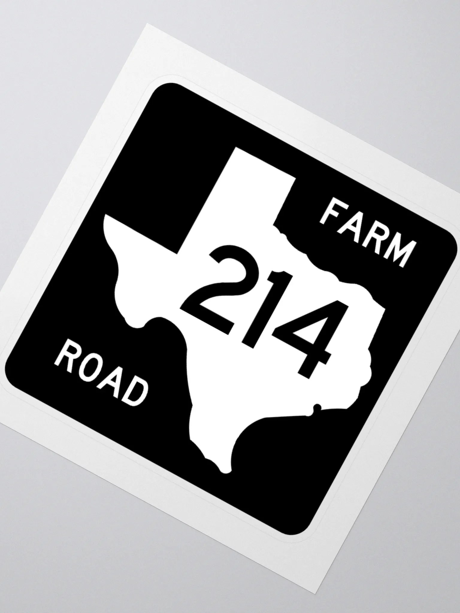 Texas Farm Road Sign FM 214 Sticker product image (2)