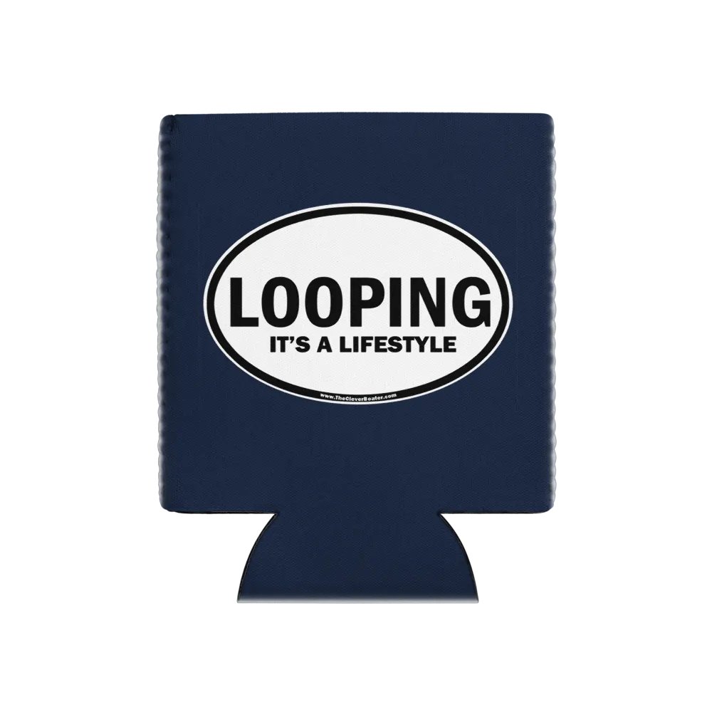 LOOPING-It's A Lifestyle - Dark Blue Can Koozie product image (1)