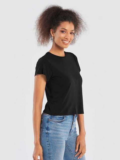 Photo showing Cotton Heritage Women's High-Waisted Tee