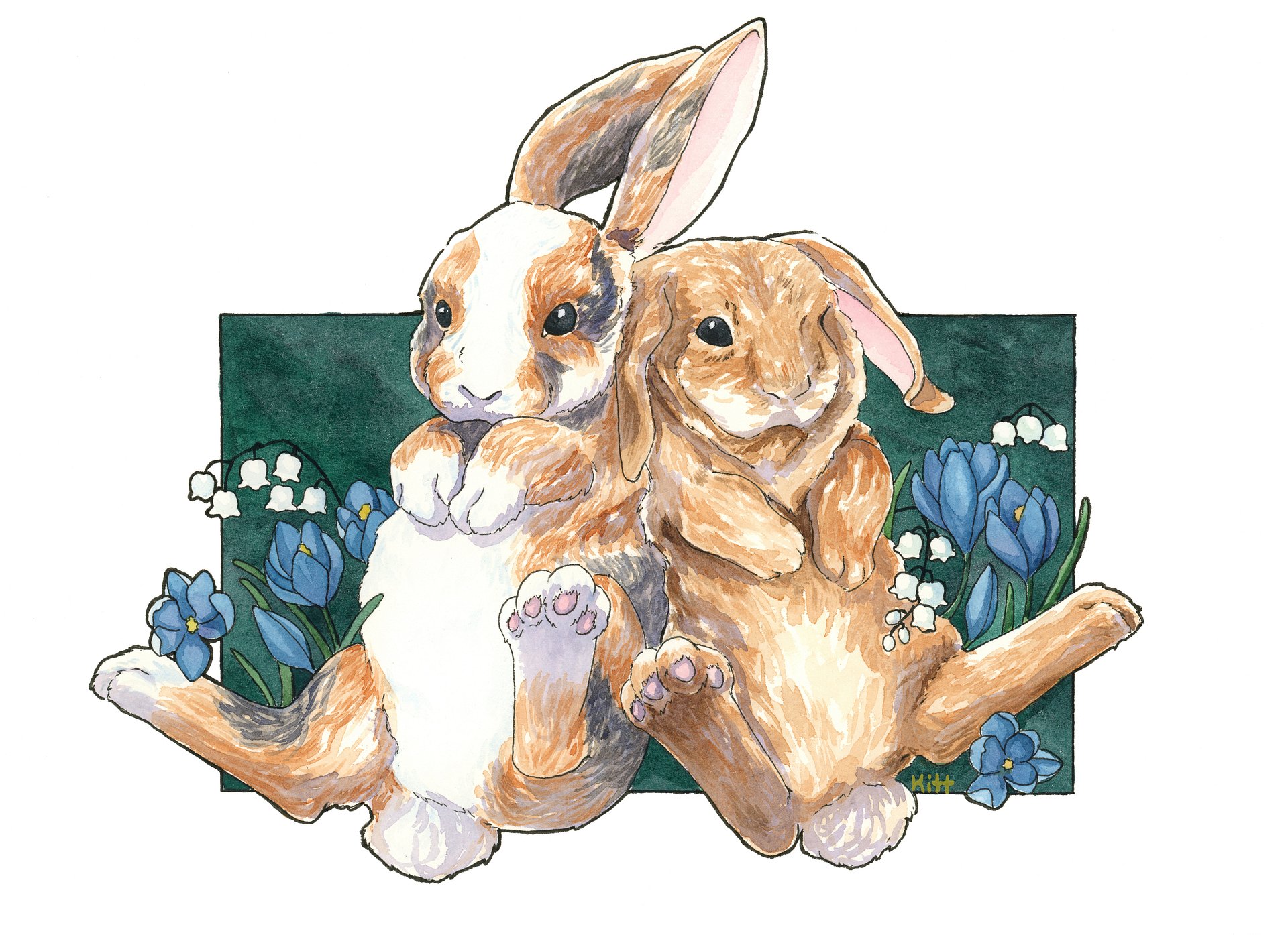 Cuddle Buns 8.5x11 Print product image (1)