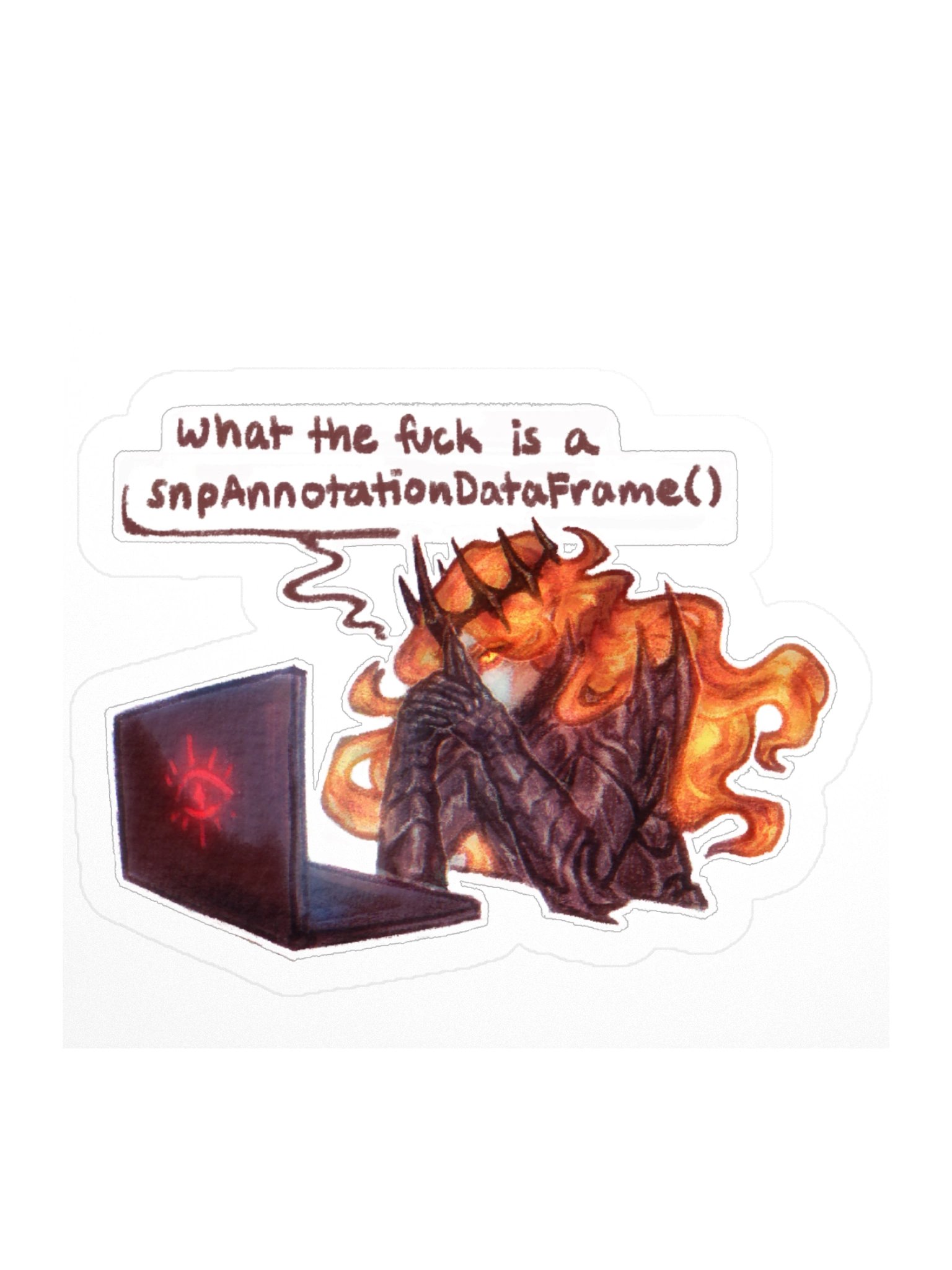 sauron hating bioinformatics || the silmarillion [STICKER] product image (1)
