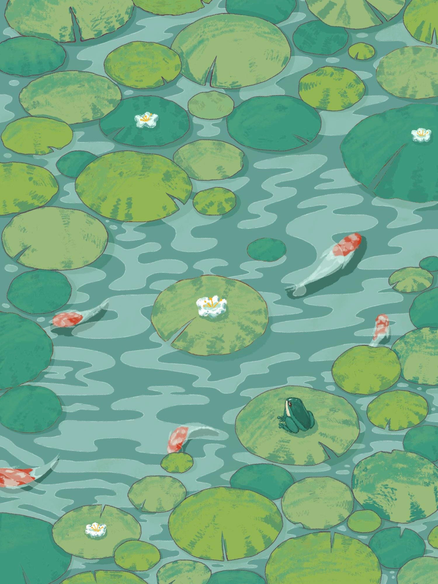Koi Pond Print product image (1)