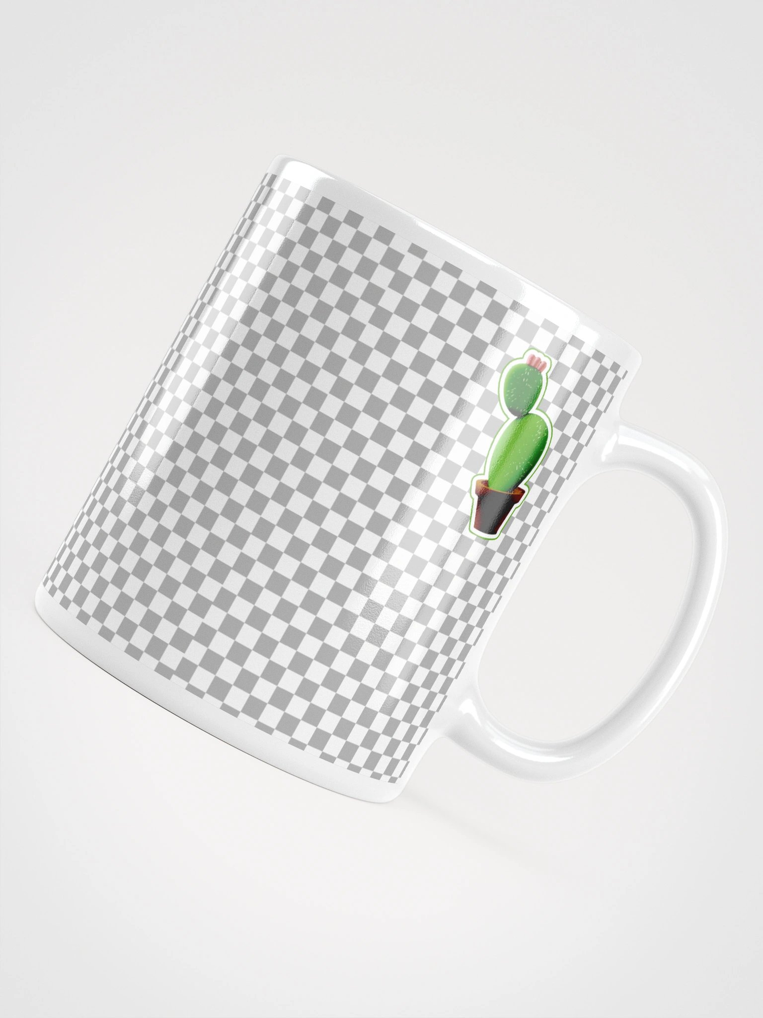 Transparency Grid White Glossy Mug product image (5)