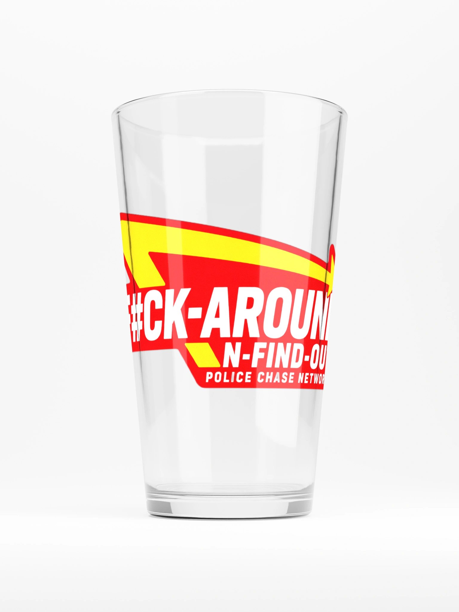 FAFO Police Chase Network Pint Glass product image (1)