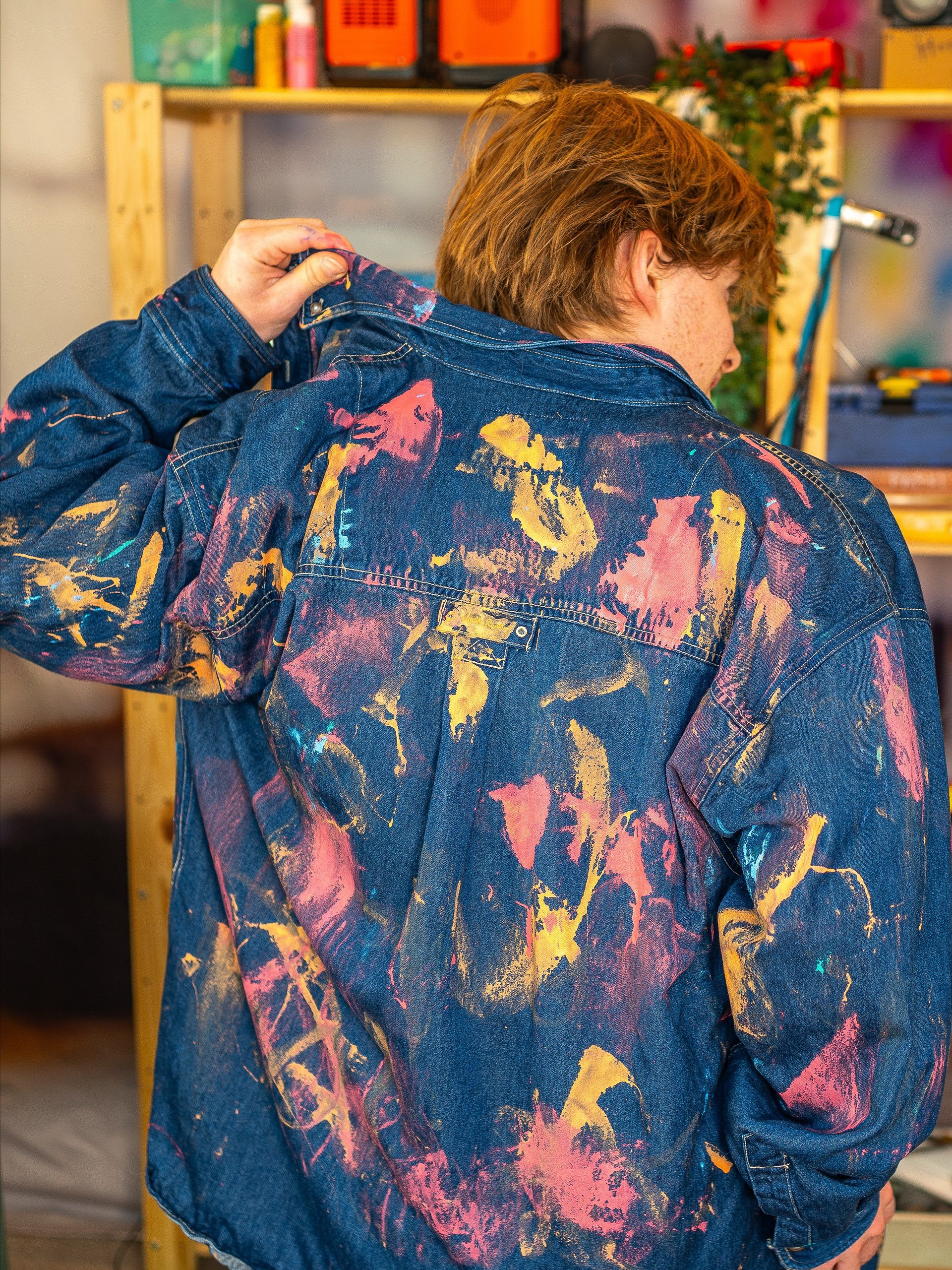 Dark Denim Jacket / Warm Colors product image (2)