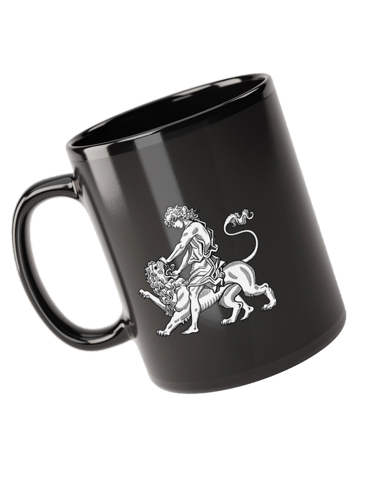 Samson and the Lion Black Mug product image (9)