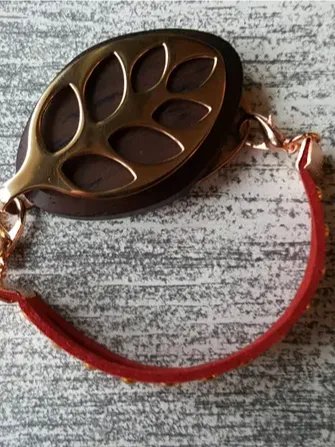 Berry Faux Suede Stud Bracelet | Handmade Accessory for Bellabeat Leaf Urban & Ivy product image (2)