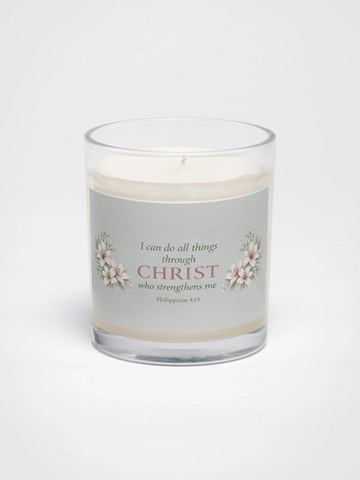 Strength in Serenity Gray/Green Candle product image (1)