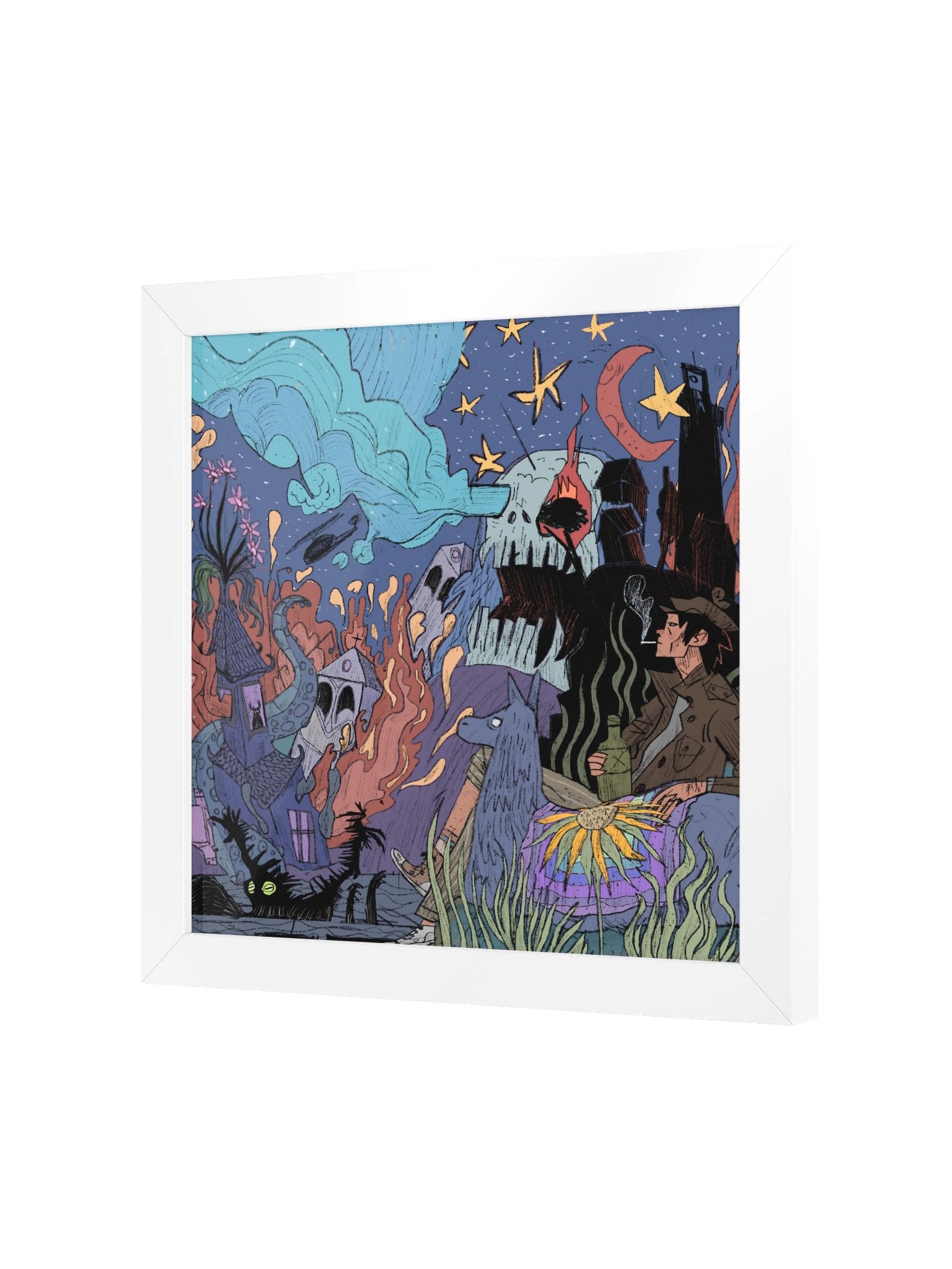 Llama Fantasy - Framed Art Print product image (2)