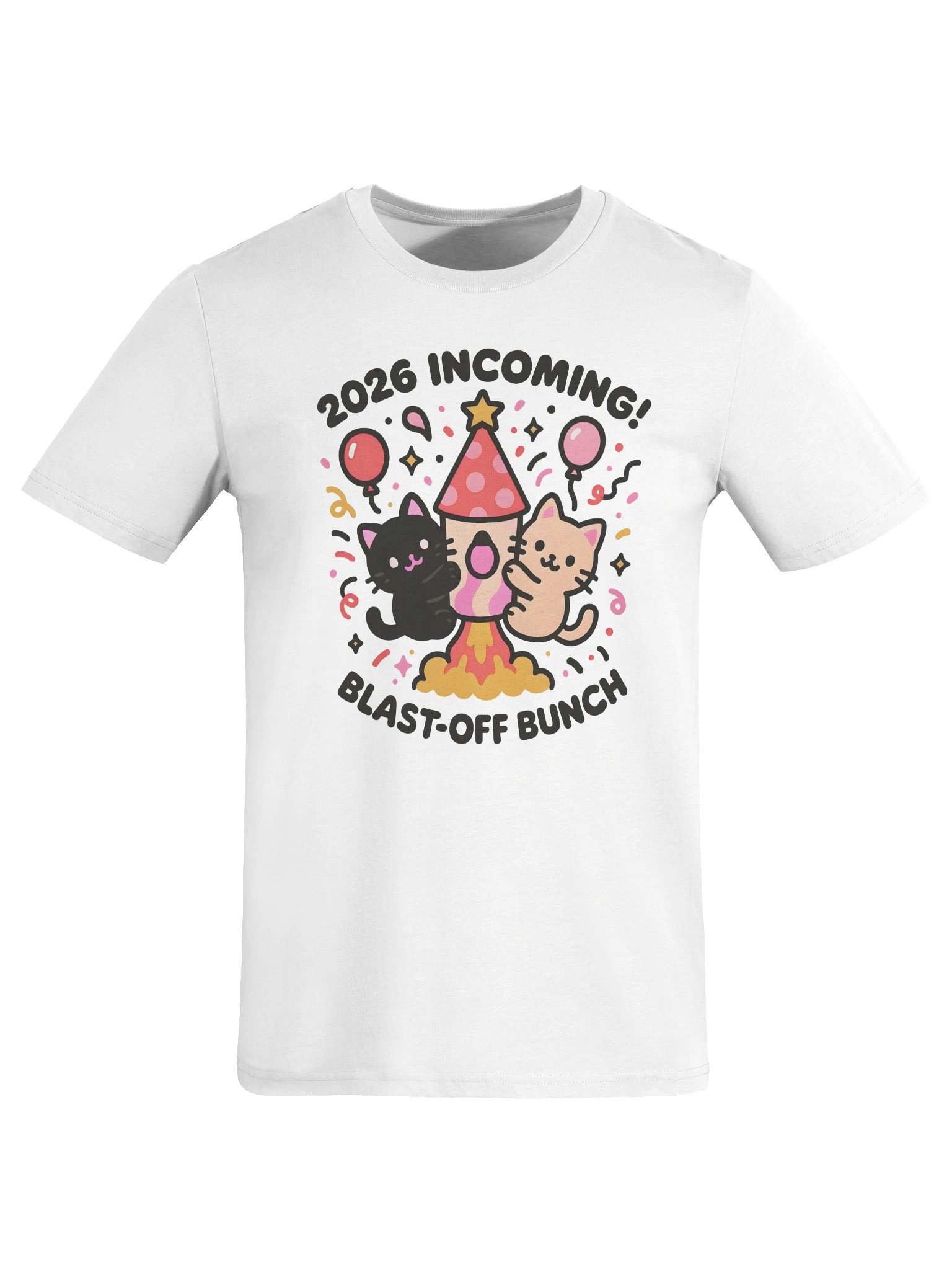 Cosmic Cat Cuddle Rocket T-Shirt product image (7)