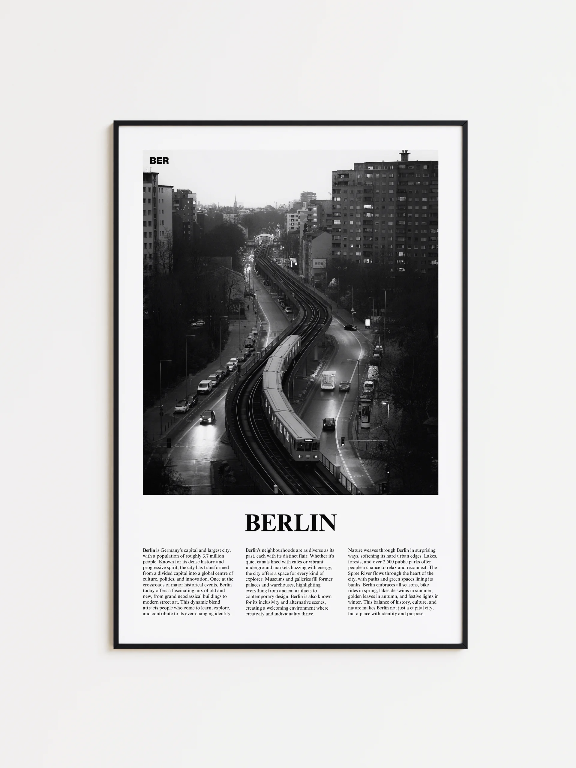 Berlin 05 Newspaper Poster | Framed product image (1)