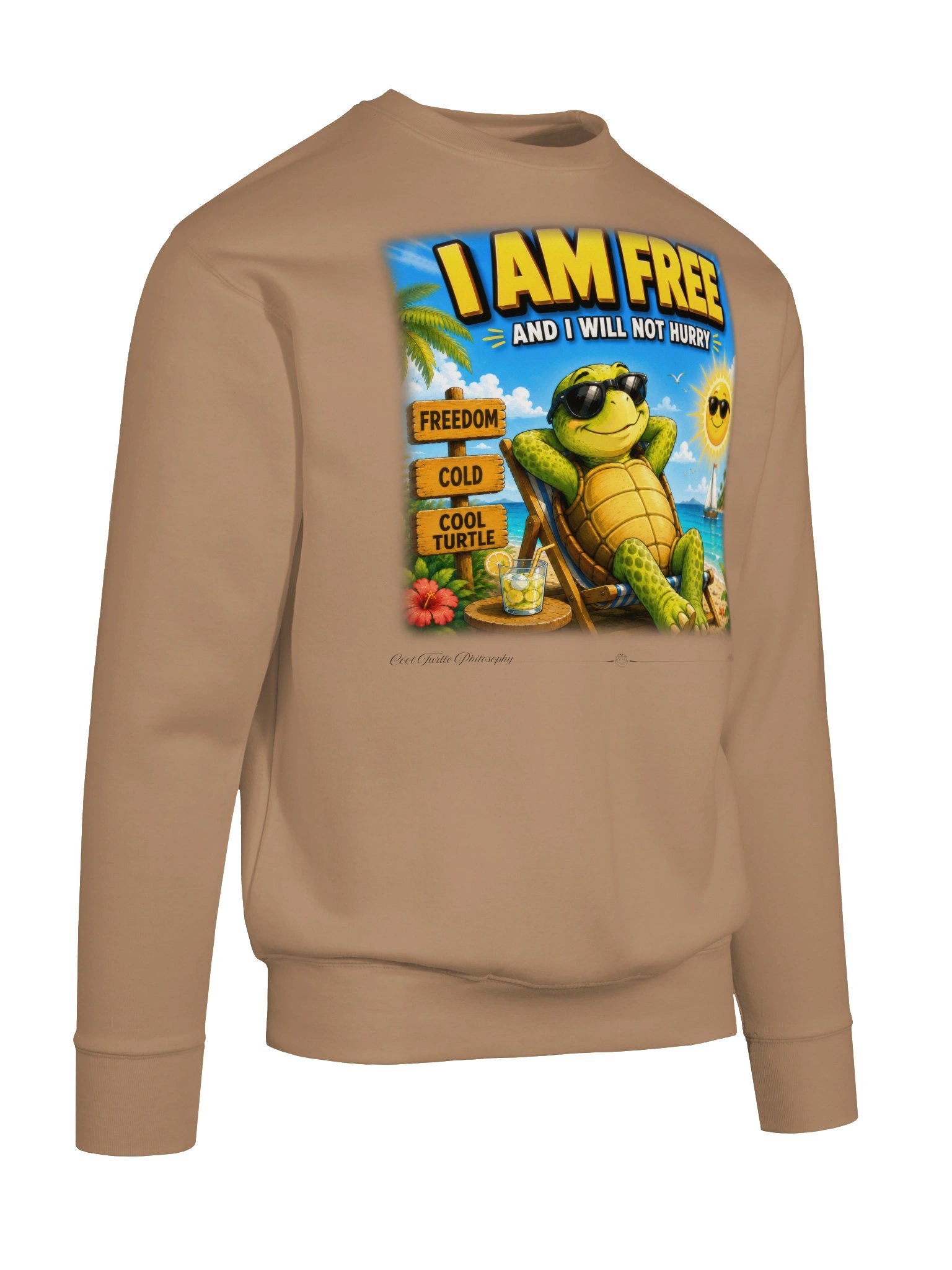 I Am Free Turtle Sweatshirt – Premium Slow Living Crewneck product image (6)