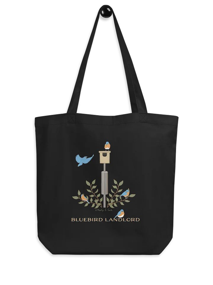 "Bluebird Landlord" Organic Tote in Black product image (2)