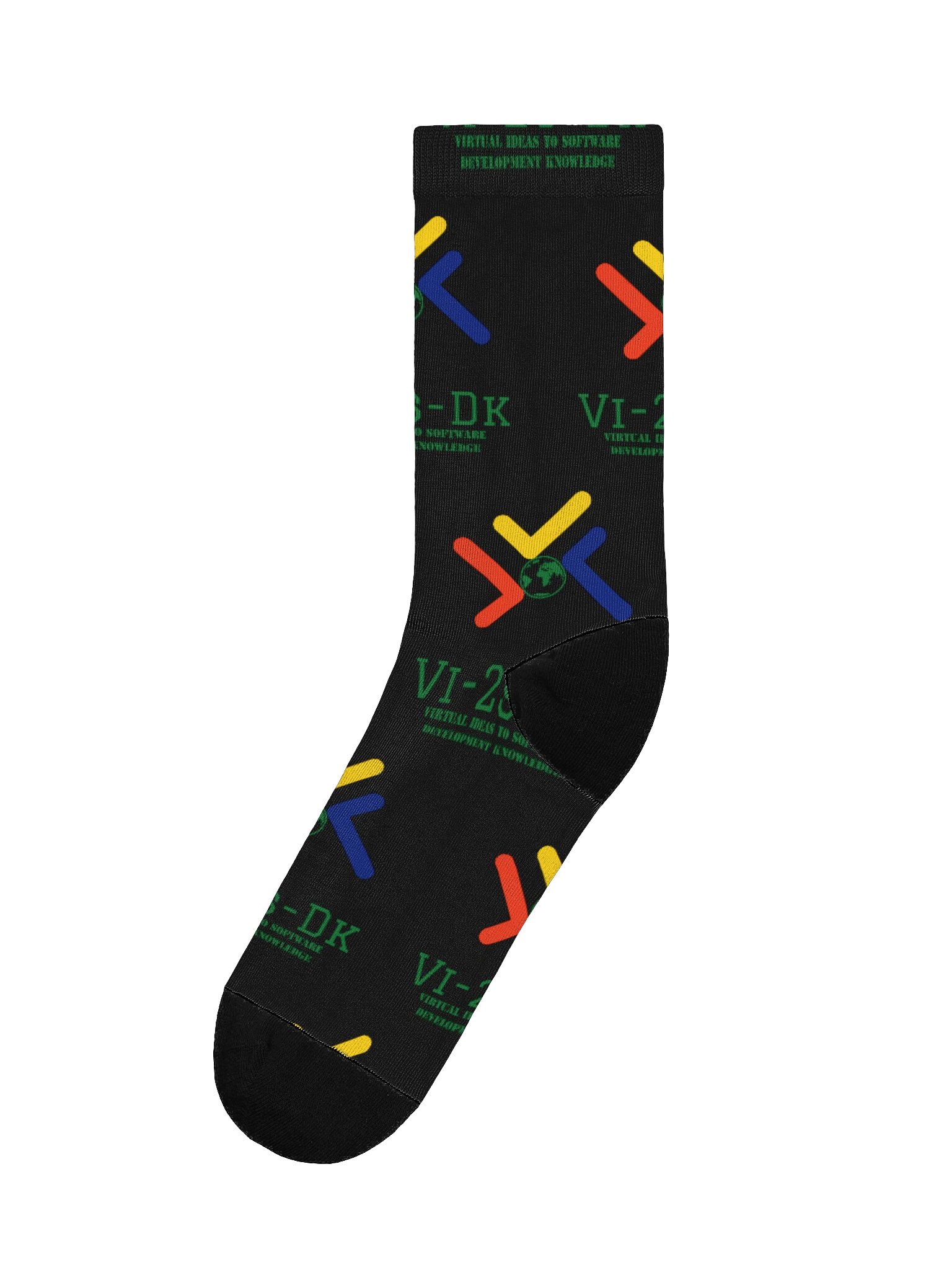 Black Vi-2s-Dk Symmetric Splendor Crew Socks product image (1)