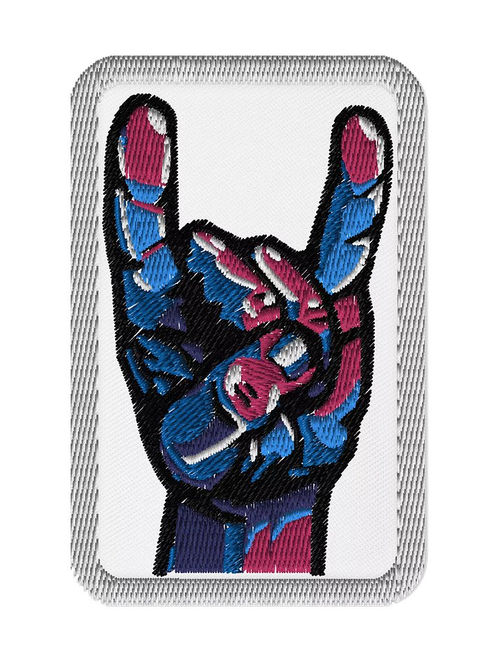 Rock On Embroidered Patch product image (1)