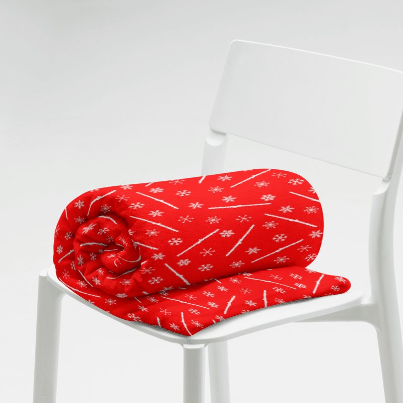 Scattered Flutes and Snowflakes Throw Blanket - Alto Flute product image (2)