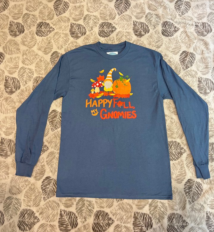 Fall with my Gnomies Design with "Happy Fall, my Gnomies" Long Sleeve Tee product image (1)